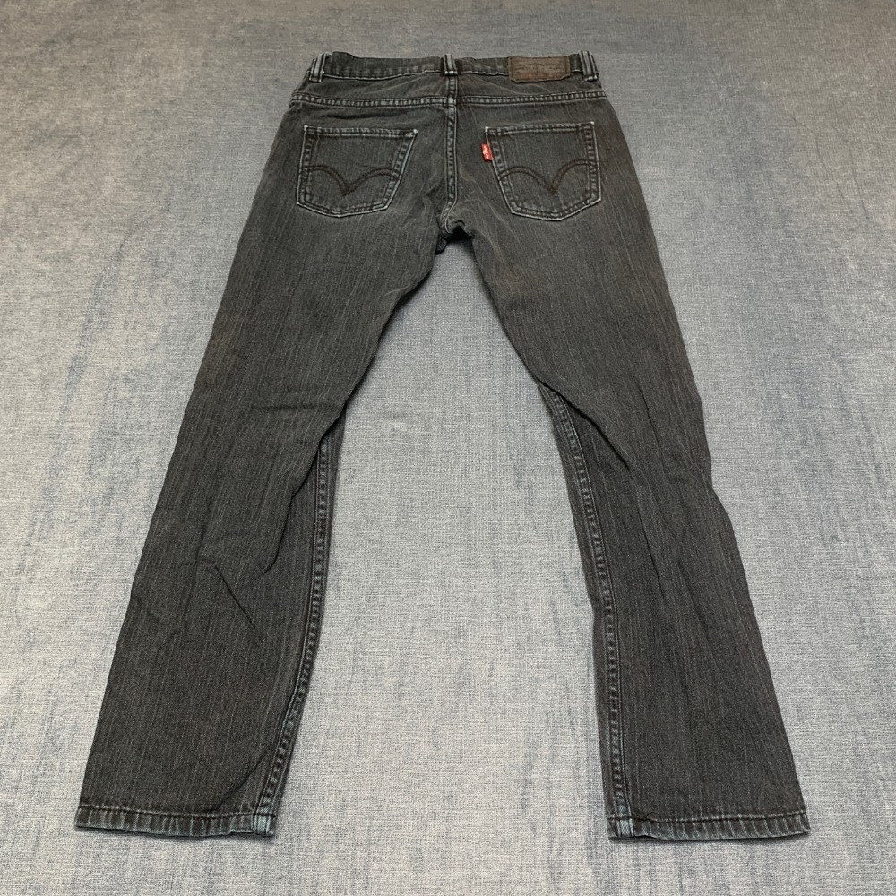 Vintage Levi's 511 Skinny Jeans Boys 10R 25x25 Faded Black Cotton Stretch Retro